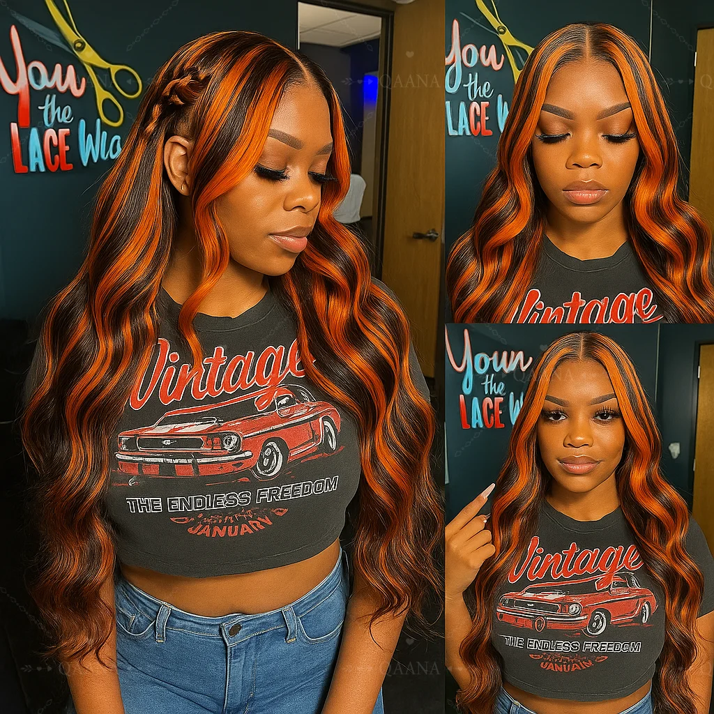 الزنجبيل مختلط براون الباروكات Balayage # 4/350 النحاس الأحمر تسليط الضوء على 5x5 الدانتيل أمامي غلويليس شعر مستعار شعر الإنسان فيتنام الجسم موجة الباروكات