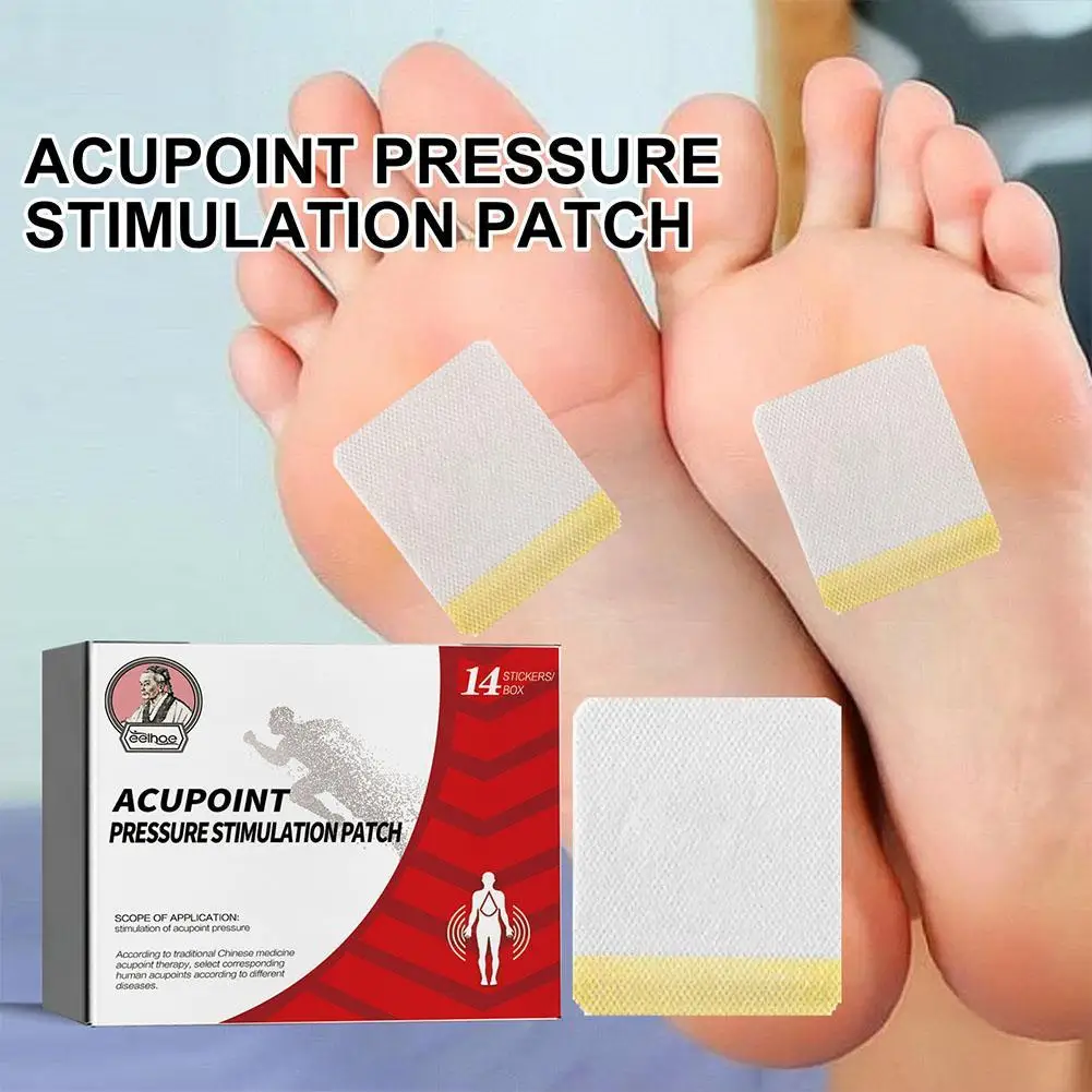 14Pcs Acupoint Pressure Stimulation Patch Diabetic Paste Acupoint Pressure Patch Paste Leg Soothing Patches Massage Patch