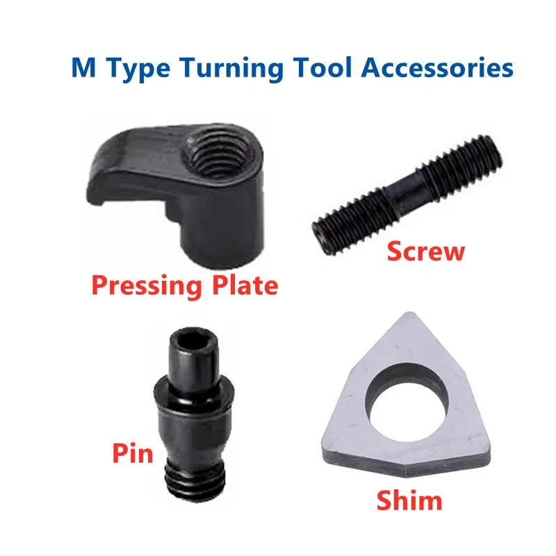 CORIT 10PCS M Type Turning Tool Accessories Shim MC MD MW MV STM Screw Pressing Plate Pin Turning Tool Holder Parts