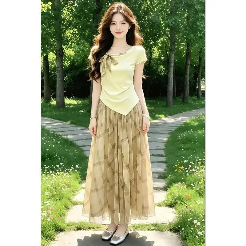 

Korean Gentle Style Set for Women in Summer 2026 a Complete Vacation Style Two-piece Set