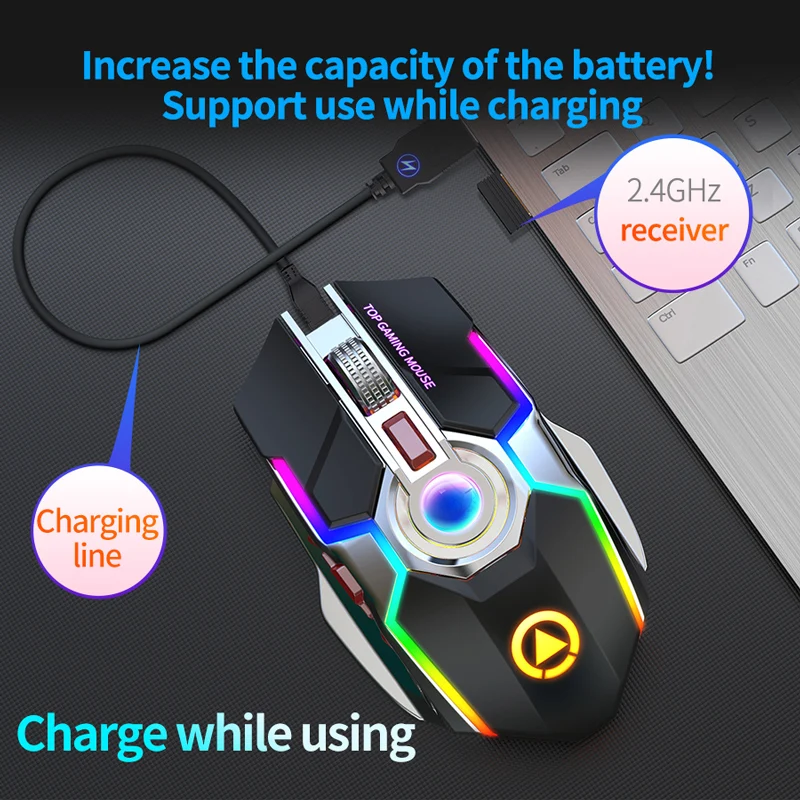 2.4G ماوس لاسلكي محمول بيئة العمل ماوس مكتب بصري متنقل قابل للتعديل 1600 ديسيبل متوحد الخواص مستويات لأجهزة الكمبيوتر المحمول ماك بوك