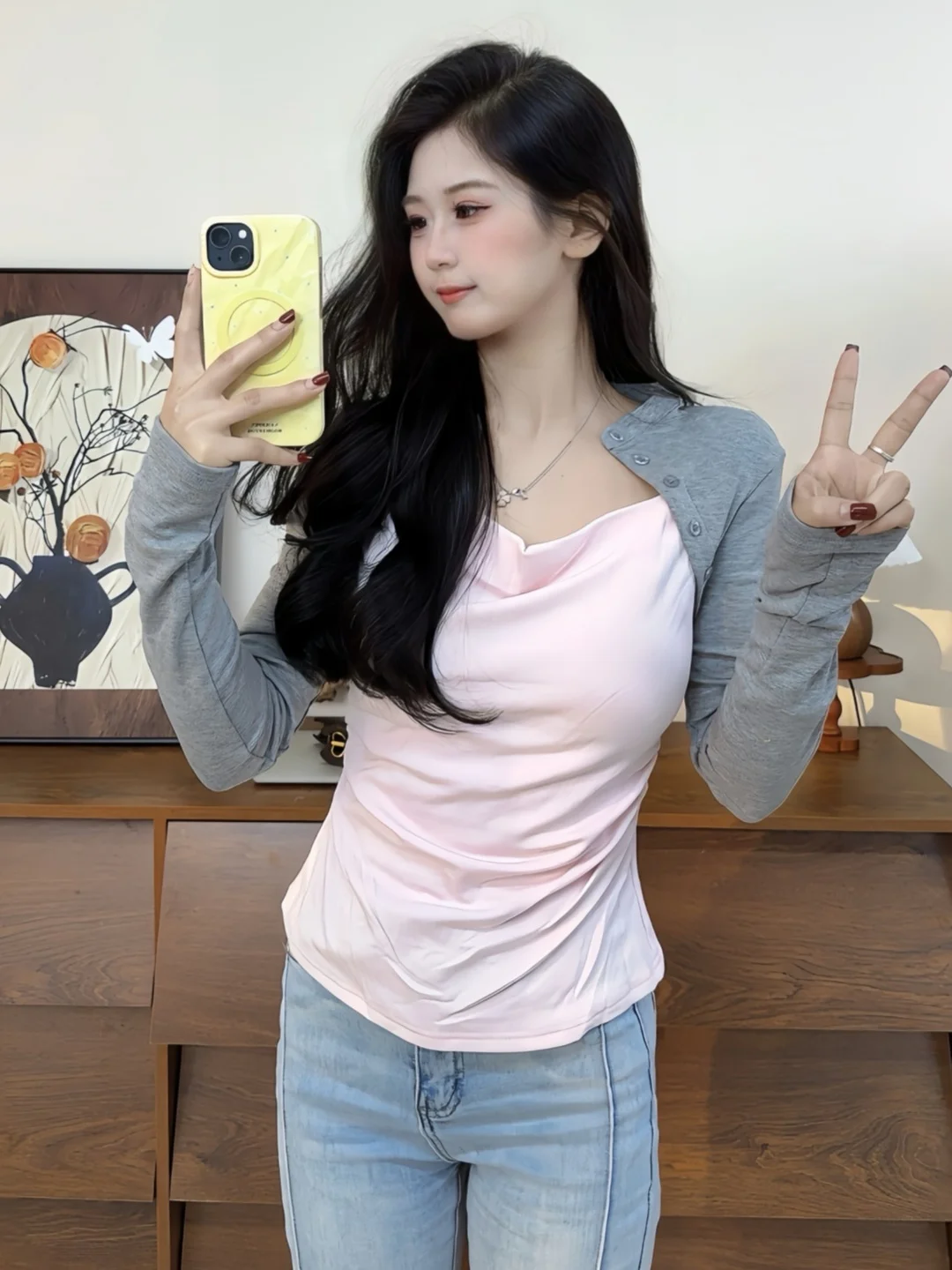 

Женская облегающая футболка с длинным рукавом, базовая кофта, модный топ, повседневный стиль, круглый вырез, 100% другой материал