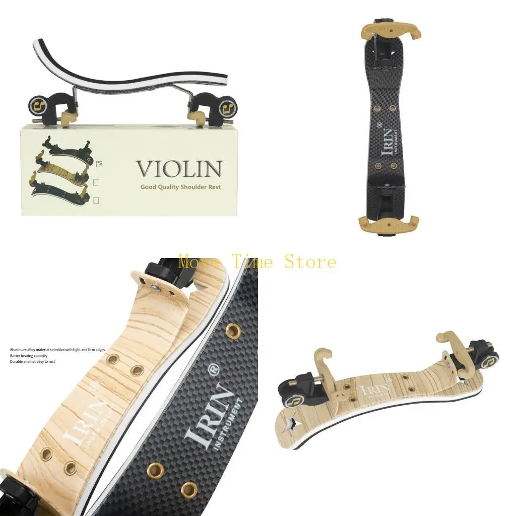 92ME 1/2-1/4 Violin Shoulder Rest, Holder ABS Strong Simplified End Rod, Adjustable