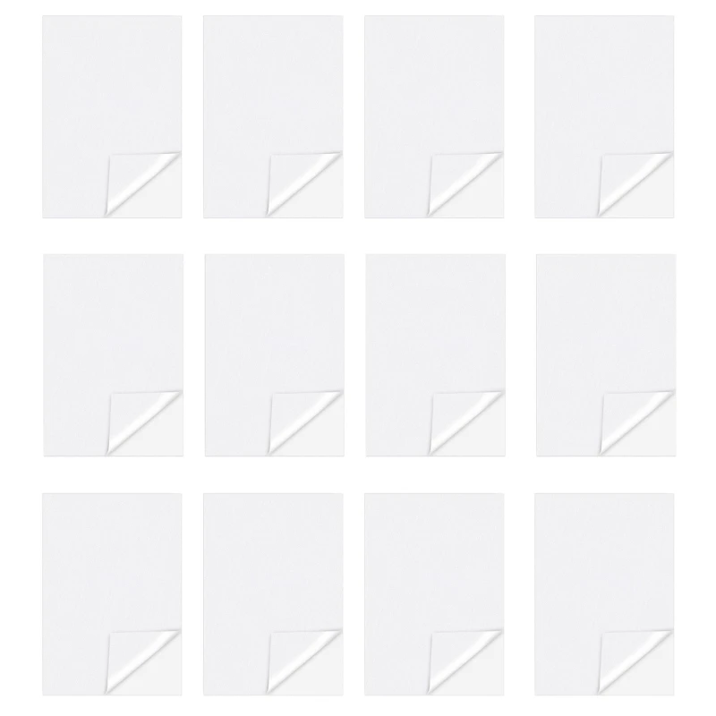 12Pcs Water Soluble Stabilizer Sheets, Printable Adhesive Embroidery Stabilizer