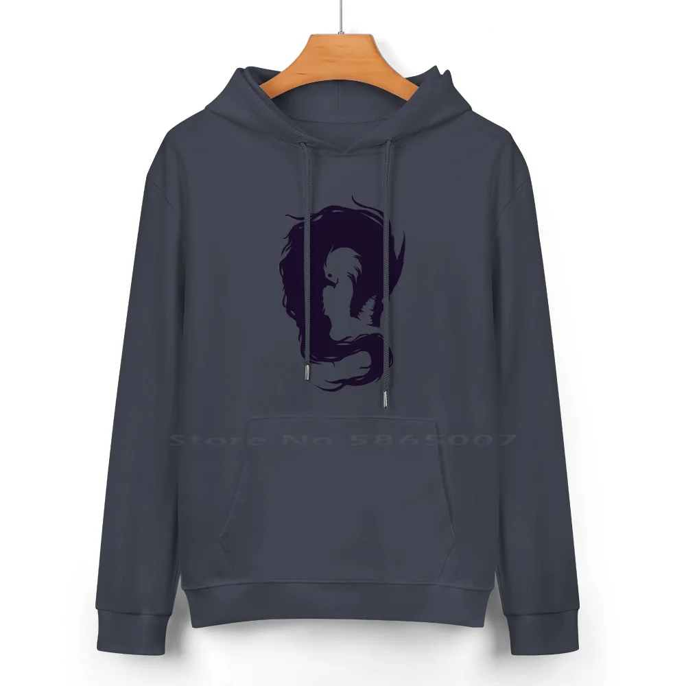 Never One... Pure Cotton Hoodie Sweater 24 Colors Space Negative Dark Edgy Spooky Gaming Games Wolf Kindred 100% Cotton Hooded