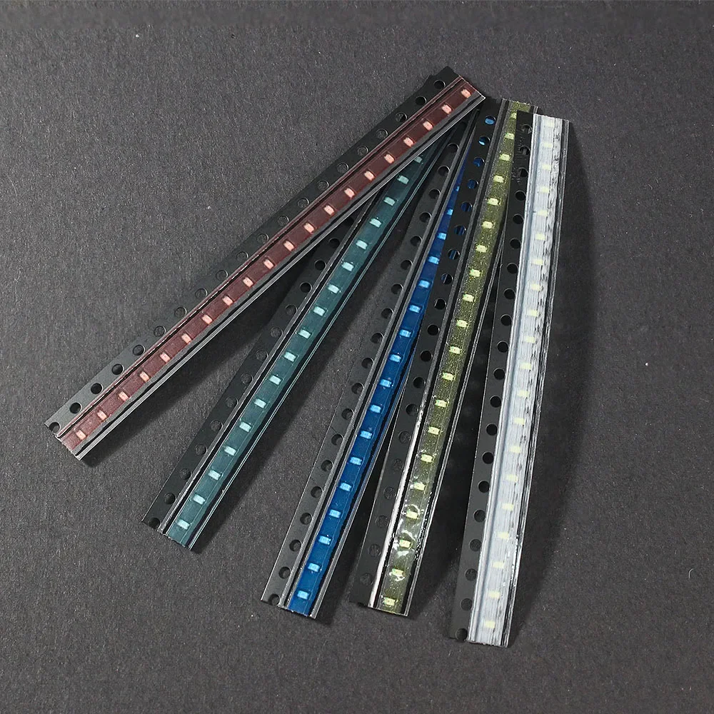 100PCS/Set SMD LED Electronic Kit Light Emitting Diode Assorted Miniature LED 0603 Red White Yellow Green Blue for DIY Lighting