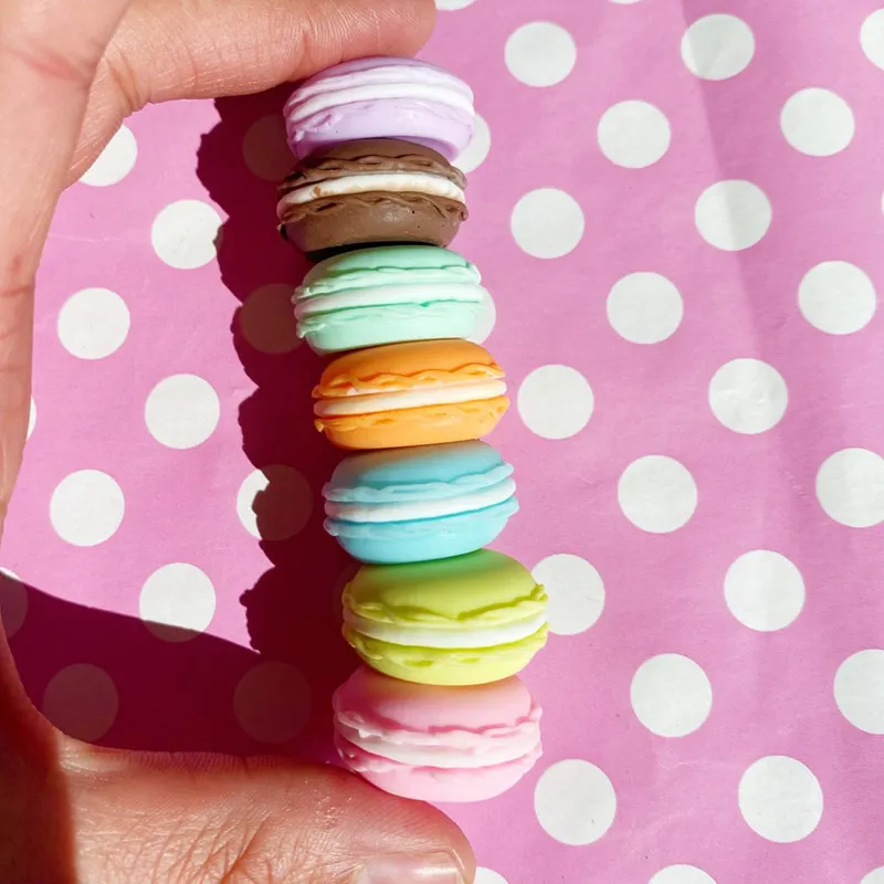 Cute Multicolor Macarons Simulated Cream Sandwich Cookie Pendant Women's Earrings Resin Accessorie Cartoon Jewelry Gifts for Her