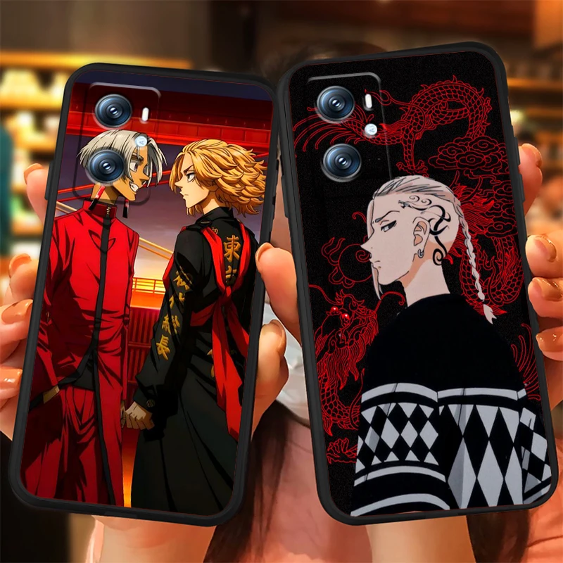 Tokyo Revengers Cool Art Anime For OPPO Find X6 X5 X3 A54S A5 A94 A16 A53S A57 A74 A72 A98 A78 A96 A9 5G Black TPU Phone Case