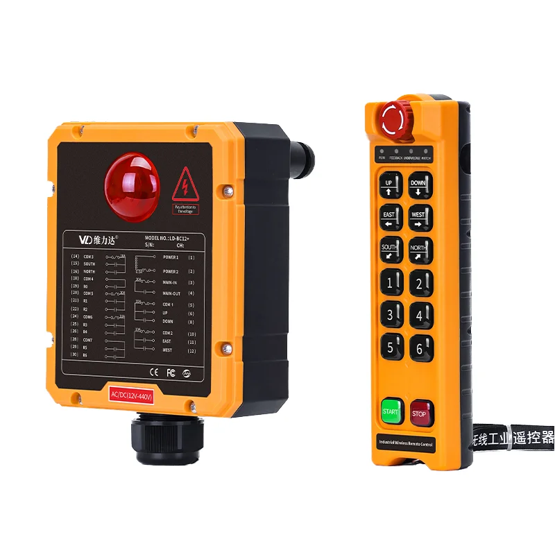 Anti-Shock Stable Performance Hassle-Free Purchase-Plastic Single Speed Industrial Crane Remote Control 24V Waterproof