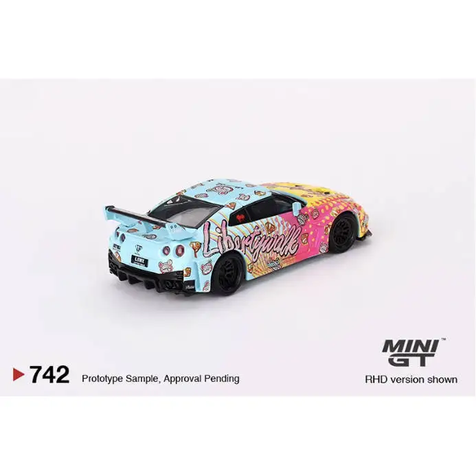 미니 GT 1:64 닛산 스카이라인 GT-R (R35) LB-실루엣 웍스 GT 리버티 워크 쿠마 다이캐스트 자동차 모형 재고 있음 즉시 배송 가능