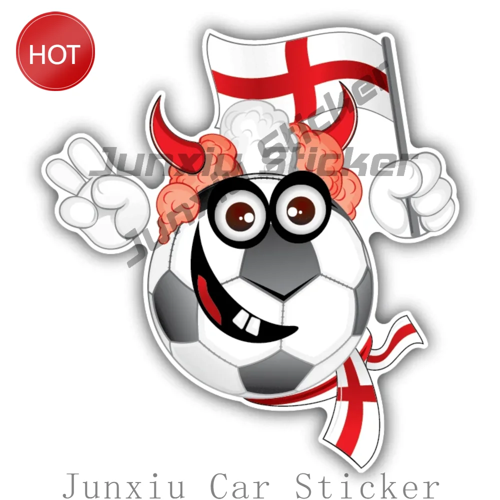 Funny England Soccer Fan Ball Welcomes Flag Football Sticker Creative For Car Door And Bumper Styling Decal Car Accessories