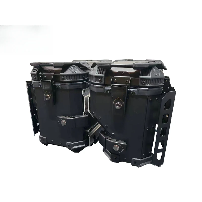 

High Quality 38L Aluminium Alloy Saddle Pannier Baggage Lage Accessories Motorbike Side Box Exhauscycle