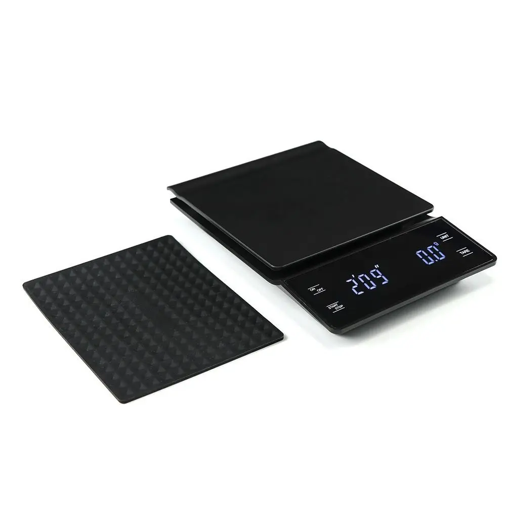 

Portable LCD Digital Kitchen Weight High Precision Auto Timing Electronic Balance 3kg/0.1g Black Coffee Scale Food