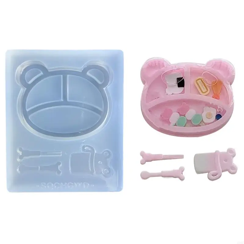 103C Adorable Bear Shaped Plates Durable Silicone Mold for Cooking Enthusiasts