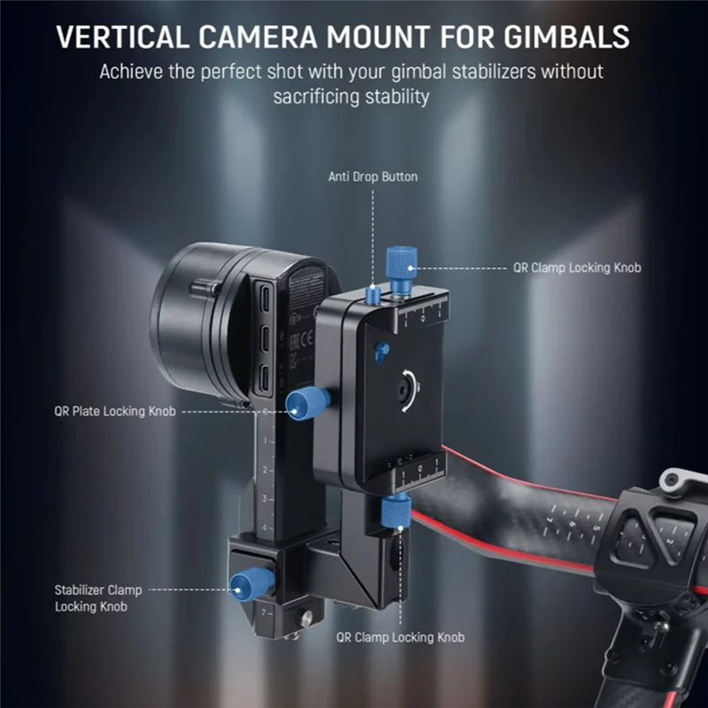 

B34B-For Ronin RS 3 Pro RS 3 RS 2 Gimbal Horizontal-To-Vertical Mount Plate CA108 Vertical Camera Mount Accessories