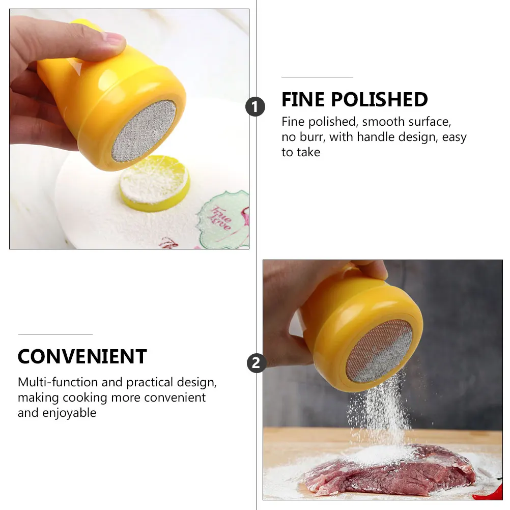 

3pcs Powder Storage Bottles Sprinkling Matcha Cocoa Flour Sieves Condiment Container Kitchen Spice Shaker Baking Supply Home