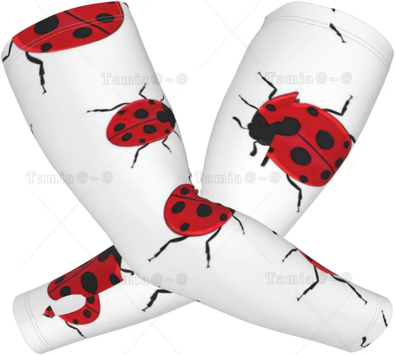 Ladybug Print Sun Protection Arm Sleeves for Women Men Cooling Sports Sleeves for Golf Running Cycling Hiking