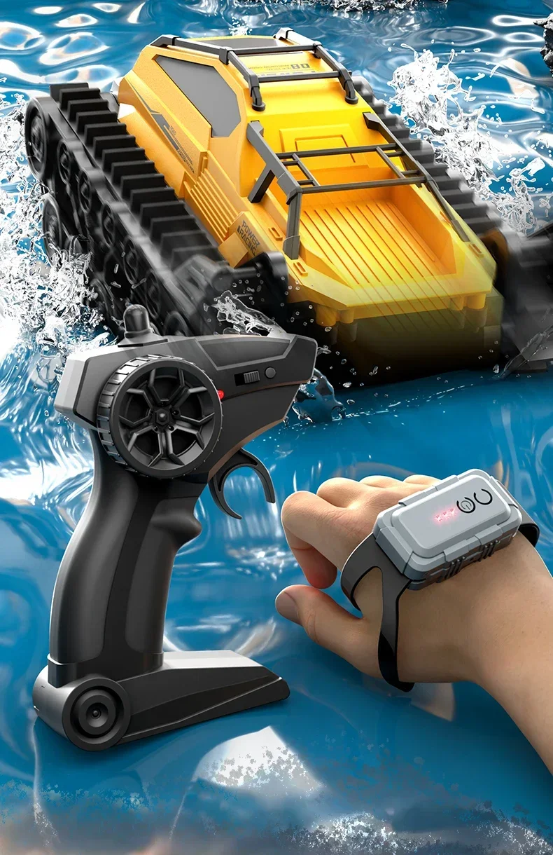 JJRC Q183 RC coche 2,4G anfibio todo terreno tanque con orugas camión de Control remoto escalada vehículo todoterreno juguete impermeable regalo para niños
