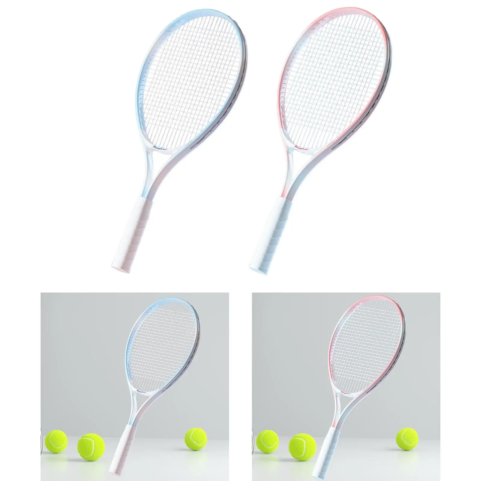 Tennis Racket Tennis Training Tool for Kids Adults Aluminum Alloy Frame Tennis Paddle Tennis Racquet for Backyard Playground