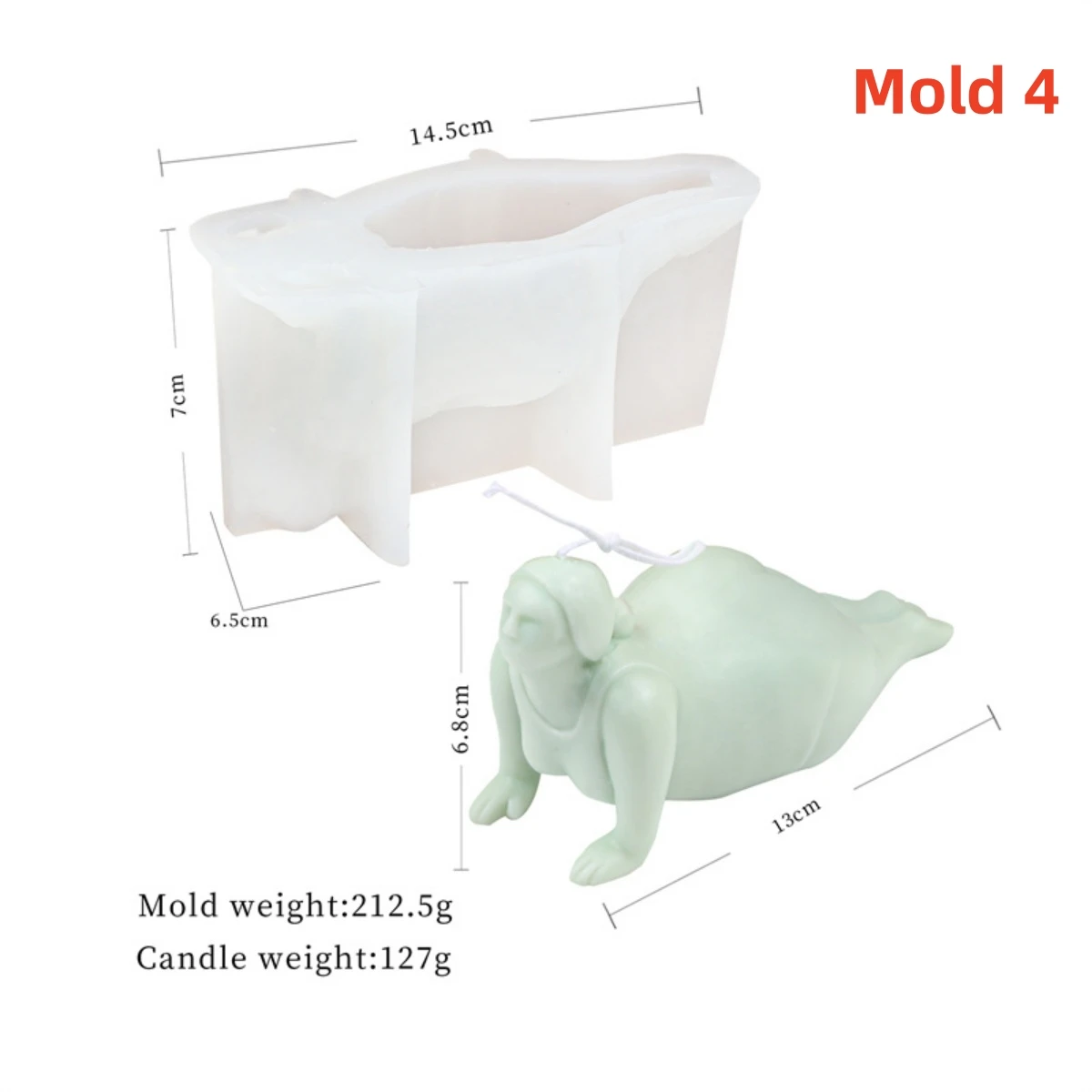 3D Lady Body Kaars Schimmel Yoga Pose Zeep Geurende Gips Epoxyhars Maken Mold DIY Home Decoratie Handgemaakte Geschenken - afbeelding 1