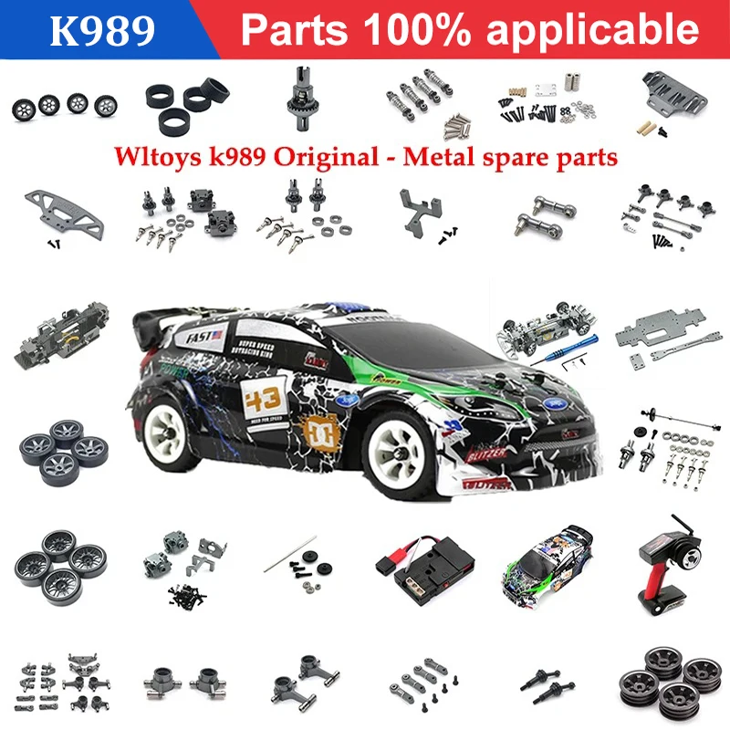 Wltoys K989 K969 1:28 mobil RC ชิ้นส่วนอะไหล่อัพเกรดโลหะส่วนบน/ล่างสวิงอาร์มมอเตอร์ไซค์ตัวรับสัญญาณรีโมทคอนโทรลส่วนตัวหน่วงการสั่นสะเทือนส่วนบน