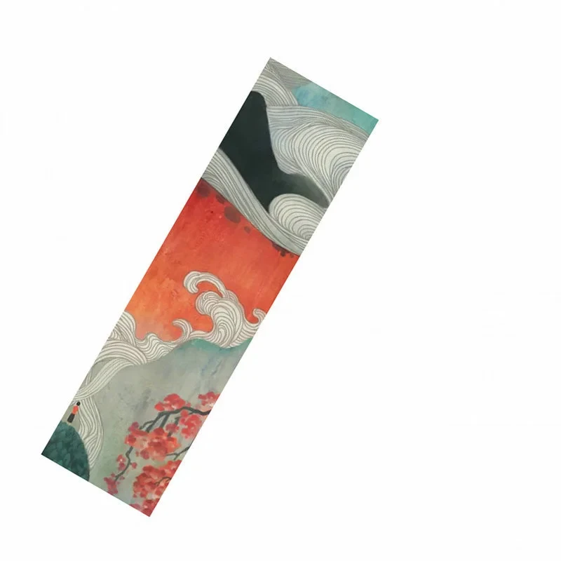 Cinta de agarre de monopatín con estampado de calavera marina de estilo japonés, Cinta de agarre antideslizante para monopatín Longboard, pegatina