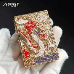 ZORRO 1024  Double-sided Veyron Armor Kerosene Lighter  Old-fashioned Grinding Wheel Windproof Lighter Personalized Men's Gift