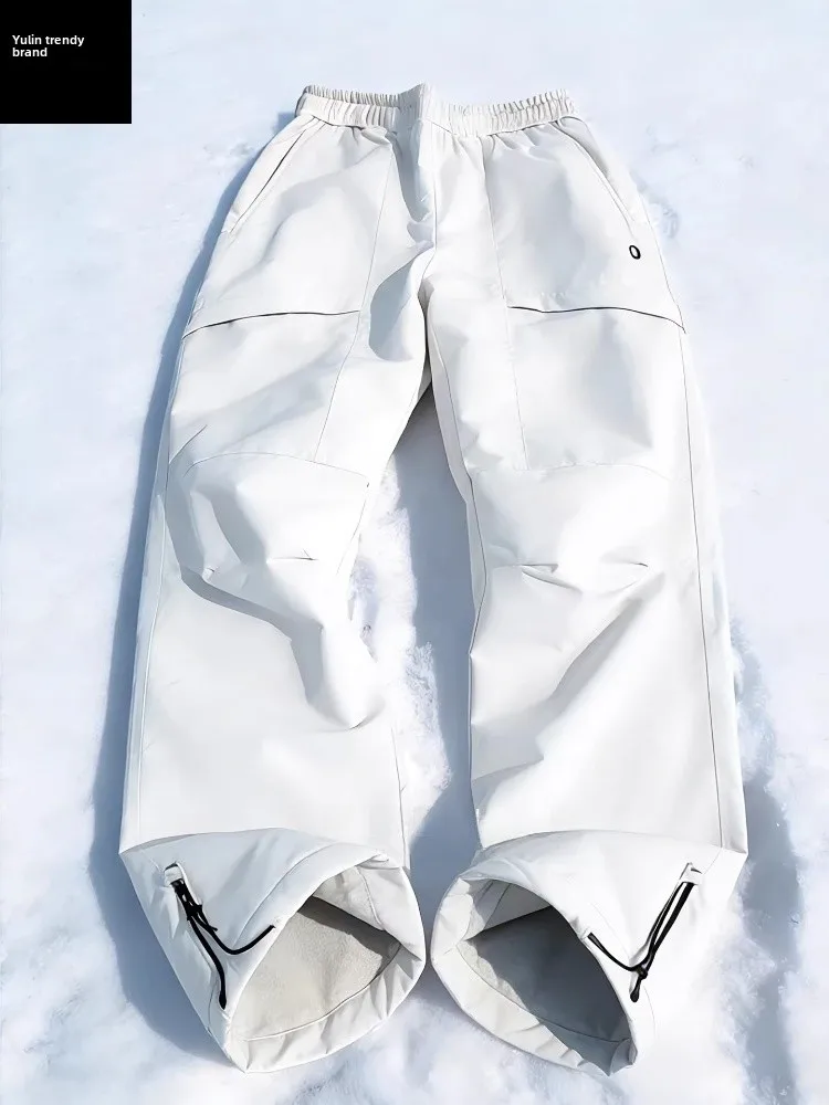 

ex Outdoor Soft ell Ski Pants Windproof Waterproof Fce Lined Workwear Trousers Cold Resistant Hiking Pants