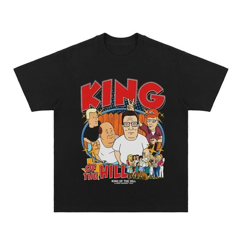 2026 هيلبيلي هيل فاميلي حياة سعيدة مطبوعة للجنسين قصيرة الأكمام الأسرة السفر استرخاء حجم كبير طاقم الرقبة تي شيرت