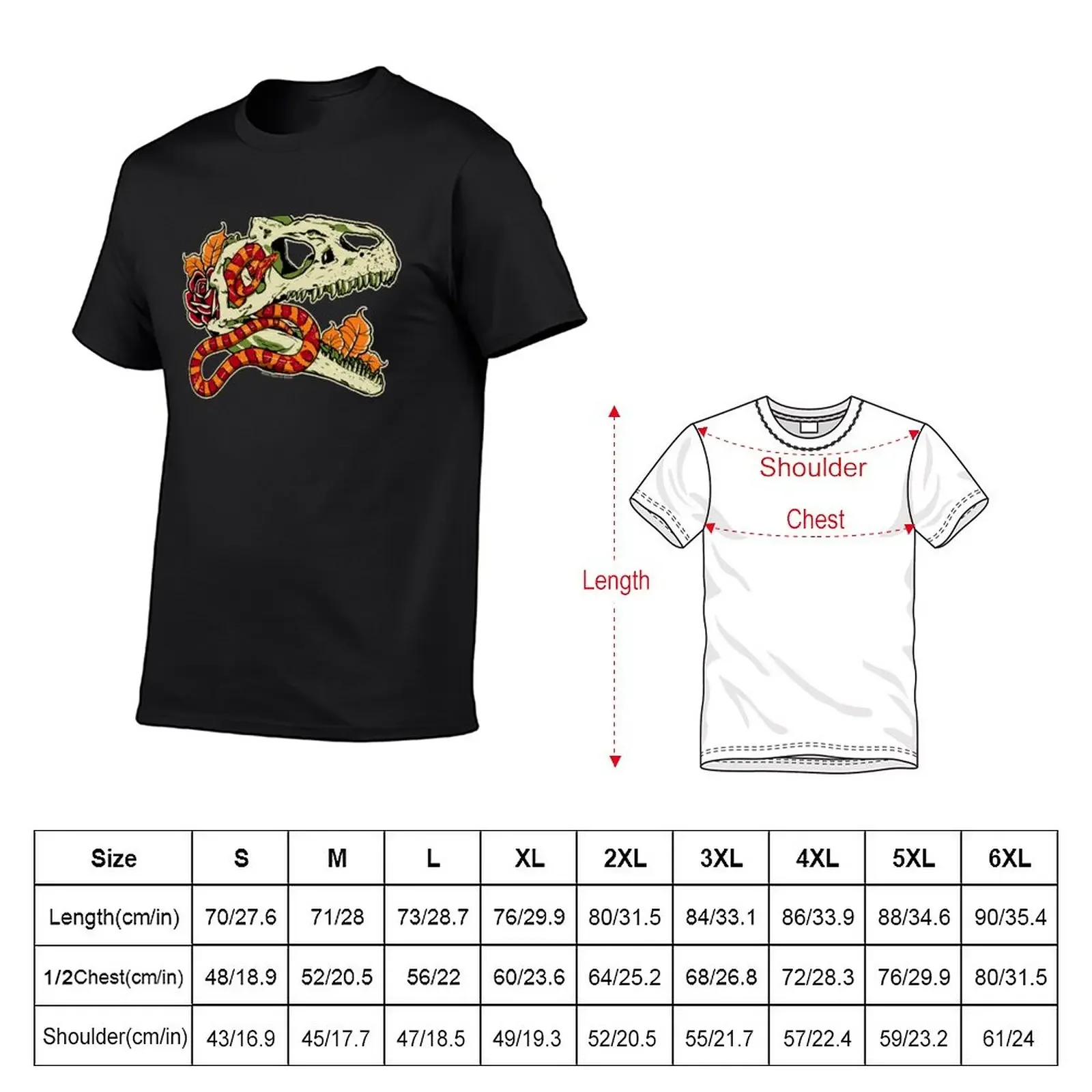 New Cornsnake Allosaurus T-Shirt oversized t shirt Aesthetic clothing Anime t-shirt men long sleeve t shirts