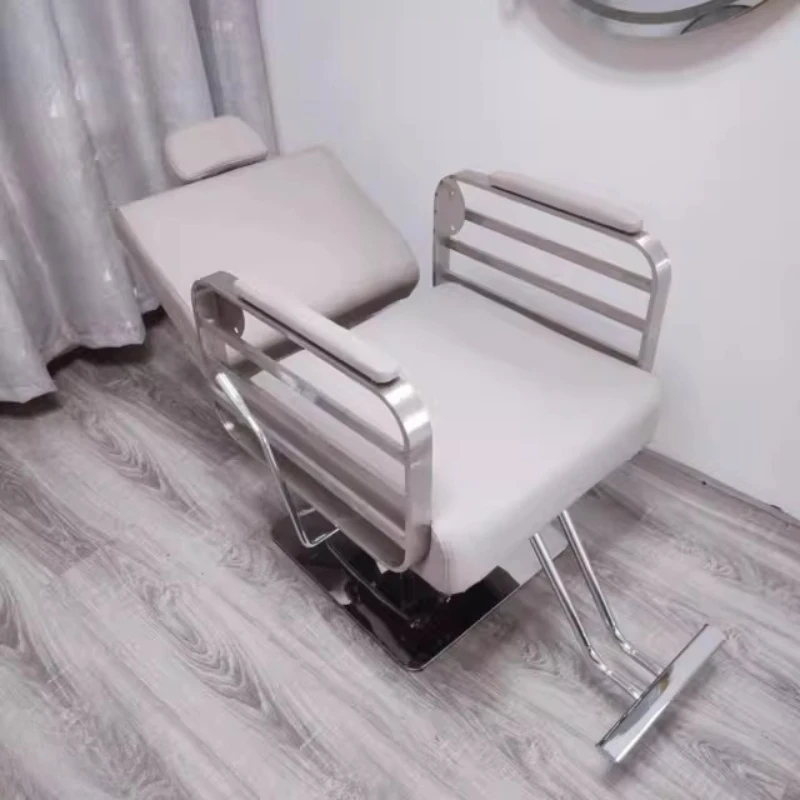 

Парикмахерские кресла напрямую от производителя: с нержавеющими поручнями, функцией вращения, коммерческая мебель, модель ZY40LFY