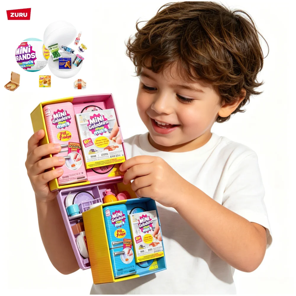 ZURU Mini Fridge Set Fill Fridge Mini Brand Ball SeriesSurprise Box Mystery Dollhouse Decoration Gift Mistery Box Blind Box Toys