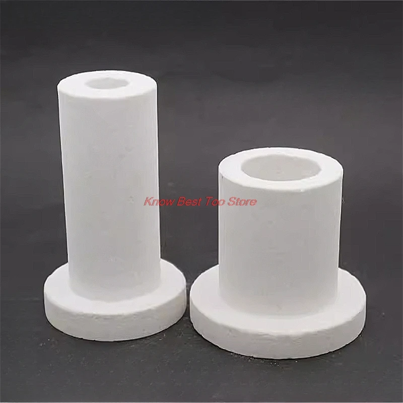 1PC Ceramic T-flange Bushing Sleeve for Quartz Heating Tube Corundum Plug Ceramic Head High Temperature Insulation Porcelain Cup