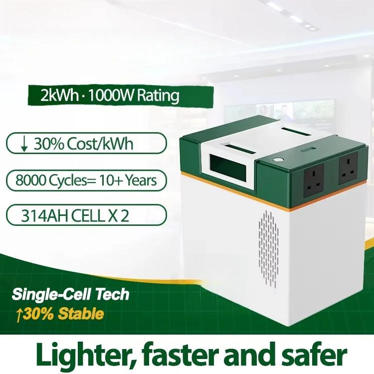 Cola Solar 2000 1000 watts built-in inverter with pure sine wave  plug for solar panel powered devices