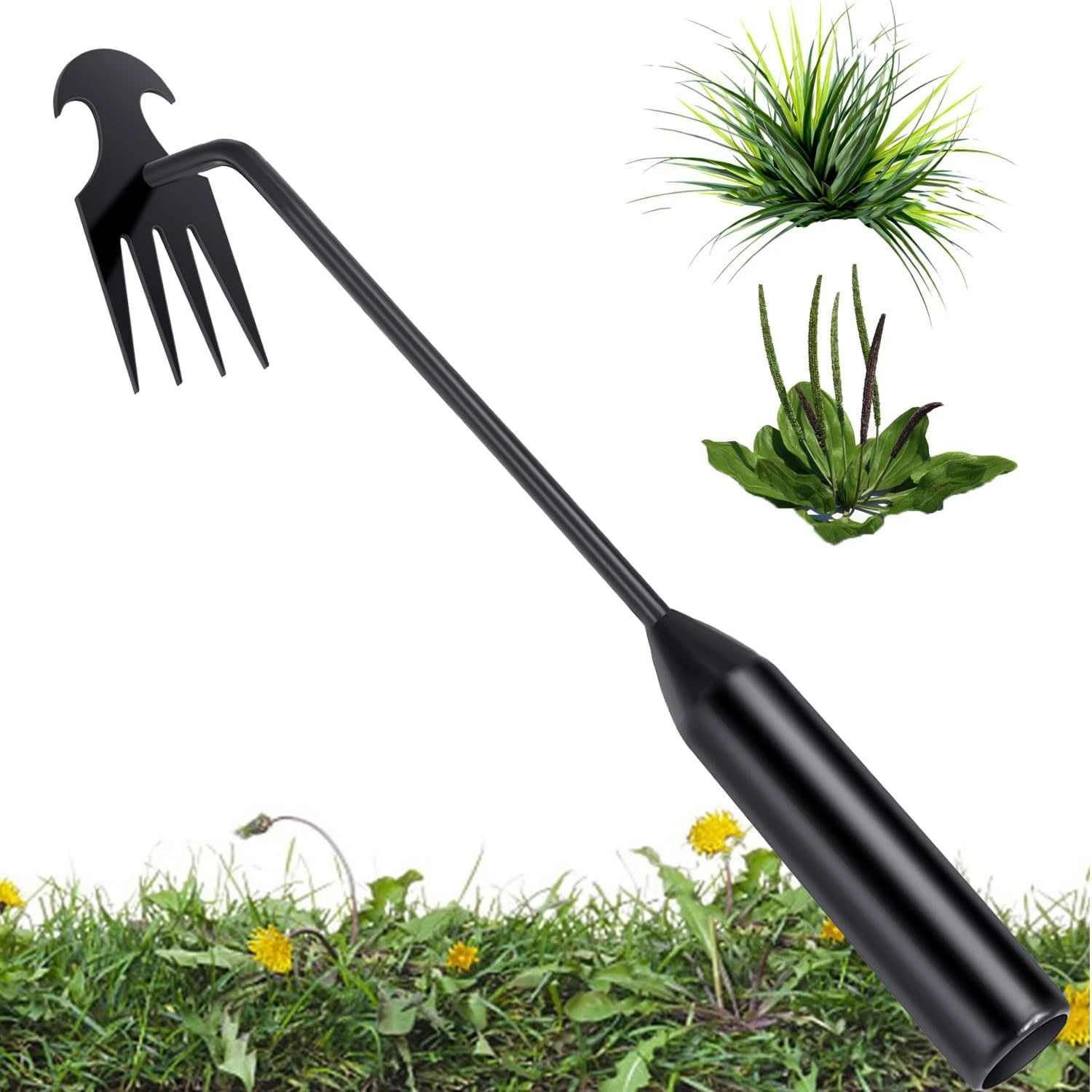 2024 Nowe ręczne narzędzie do chwastów ze stali nierdzewnej - 4-zębowe narzędzie do usuwania chwastów ogrodowych - 16-calowy wyrywacz chwastów do chwastów i trawników ogrodowych