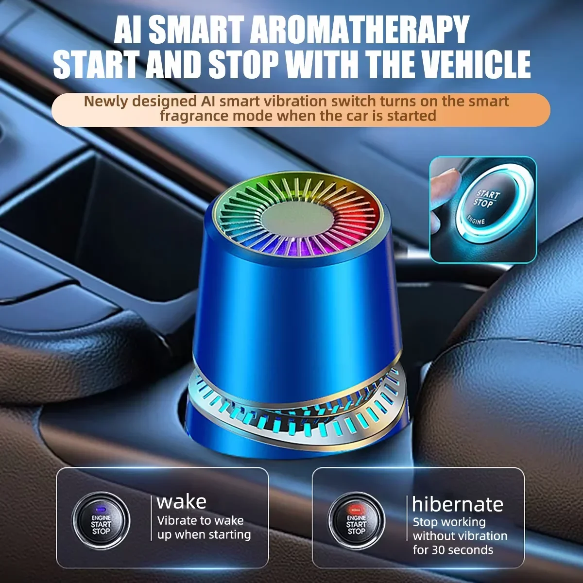 

Car Intelligent Aromatherapy Perfume Car Aromatherapy Machine Car Dashboard Ornaments Essential Oil Diffuser Remove Odor