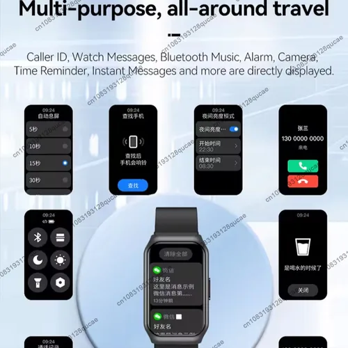 Imagen 2 del producto Banda inteligente multifuncional Bluetooth llamada Monitor de ritmo cardíaco durante el sueño podómetro impermeable pulsera inteligente deportiva hombres mujeres 2025 nuevo