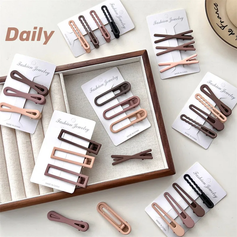 

2023 New Women Duckbill Clip Sweet Girls Hairdressing Hair Accessories Bangs Hair Clamps Styling Tools Hair Clip Combination