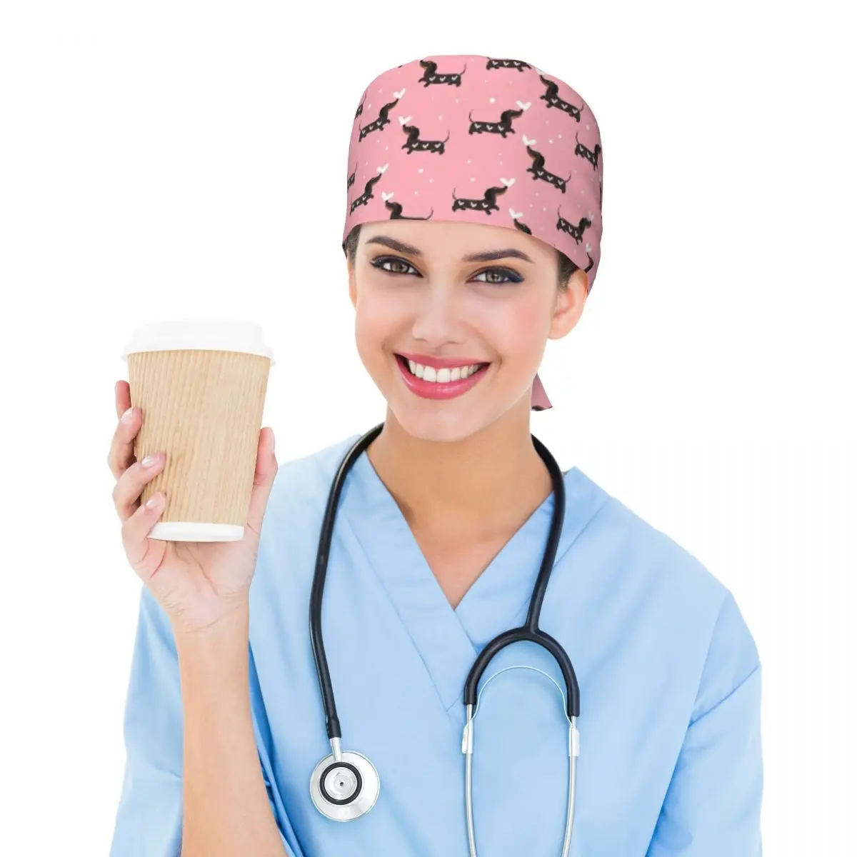 مخصص الكلب الألماني تنظيف قبعة العمل كول الرجال النساء السجق الكلاب فرك قبعة العمليات الجراحية قبعة ممرضة الدعك قبعة ممرضة