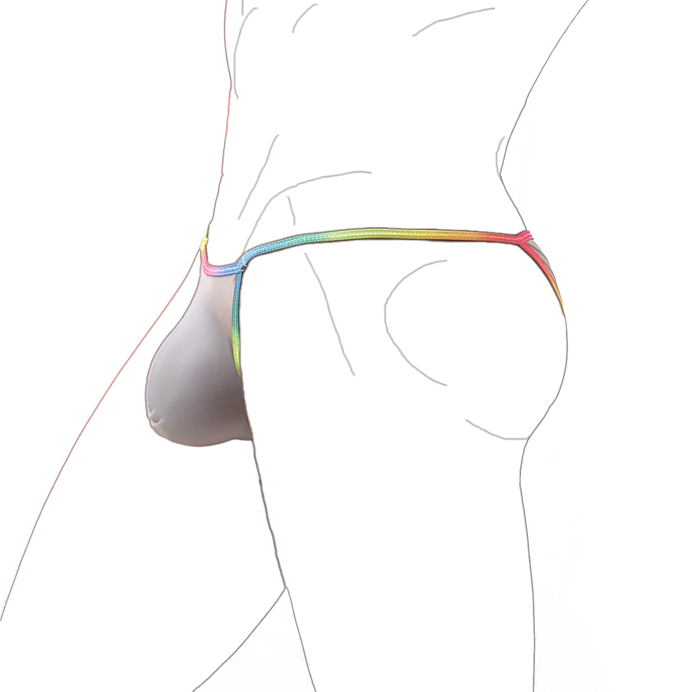 

Шелковистые тонкие прозрачные мужские треугольные брюки с половиной бедер, радужное сексуальное нижнее белье с выпуклостью, трусы-мешочки для взрослых, бикини Pleasur