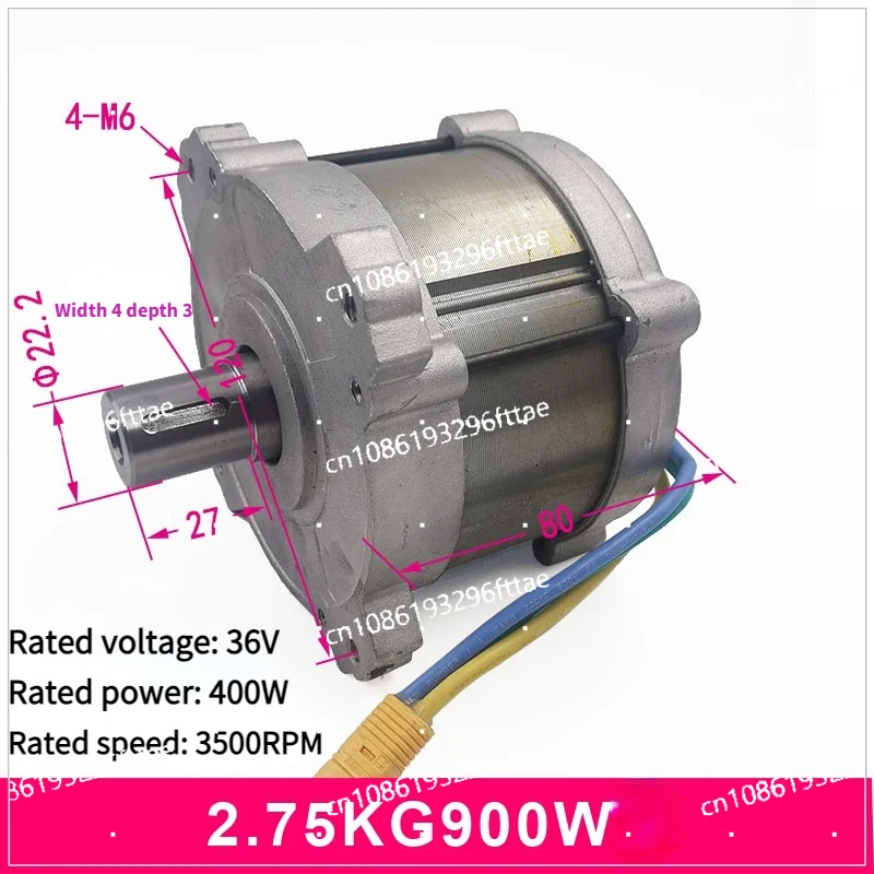 for Lawn Mower DIYgenerator 36V Brushless Motor Strong Magnetic Force DC 900W High Power Electric Lawn Mower Motor