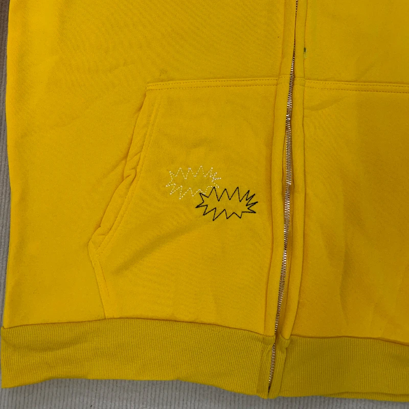 เสื้อฮู้ดดี้สไตล์ฮิปฮอป แนวสตรีทแฟชั่น แขนยาว แต่งซิป ปักลายเพชร สไตล์ยุโรปอเมริกา สำหรับฤดูใบไม้ร่วงและฤดูหนาว