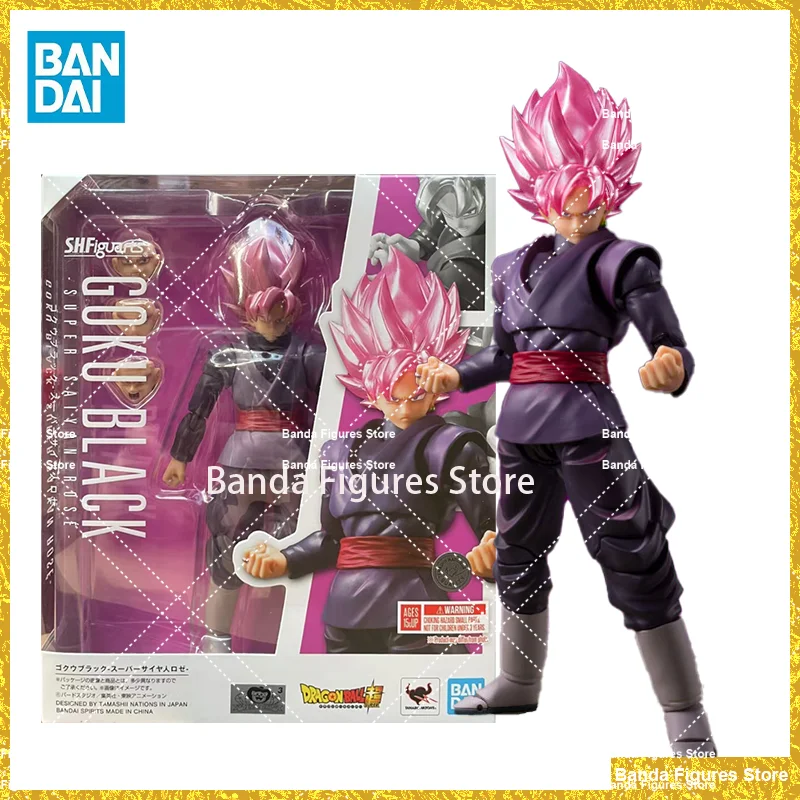 Original Bandai S.H.Figuarts SHF Goku Black Super Saiyan Rose Rerelease Edition Dragon Ball Super In Stock Anime Model Toys