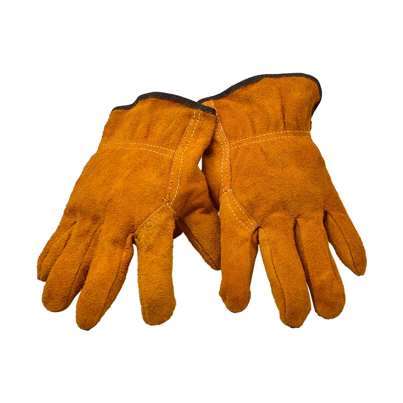 Men Work Gloves Soft Cowhide Driver Hunting Driving Farm Garden Welding Security Protection Safety Mechanic Glove