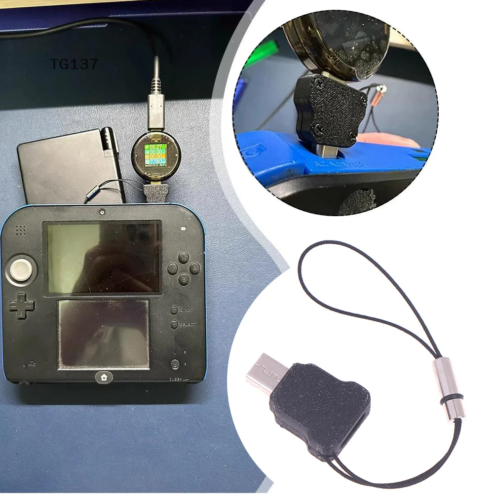 أسود NDSI 2DS 3DS USB C شحن محول نقل البيانات Ndsi/2DS/3DS نوع C محول محول موصل #3