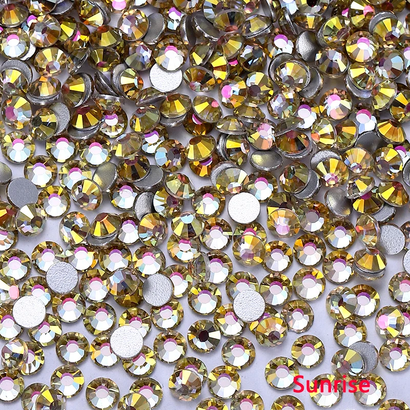 QIAO Glitzer-Kaltfixations-Strasssteine mit flacher Rückseite, nicht heißfixierbar, für DIY-Taschen, Nägel, Stoffe, Kleidungsstücke, Dekorationen, Schmuckzubehör – Detail 4