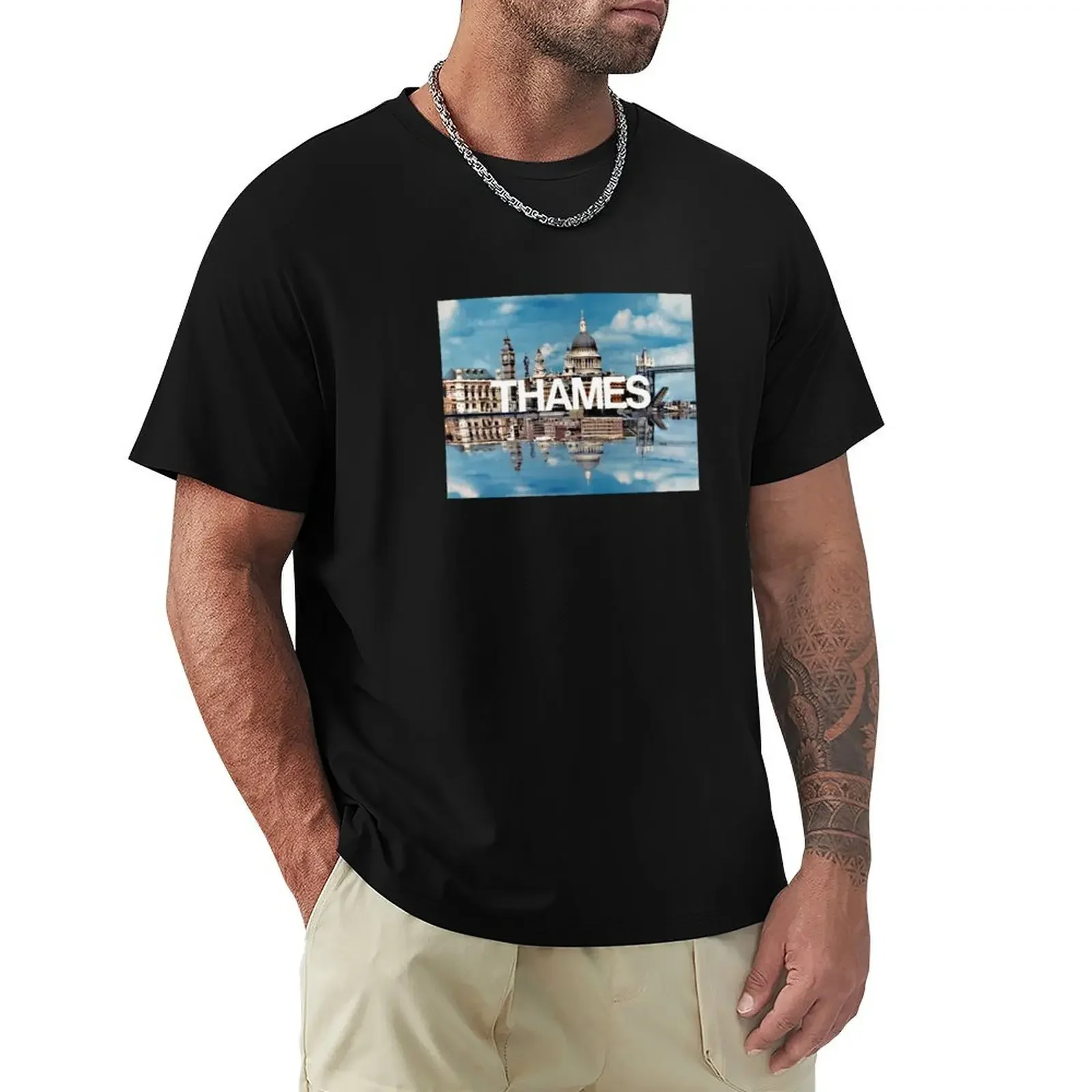 

Thames TV Logo T-Shirt blanks oversized t shirt anime figures mens clothing