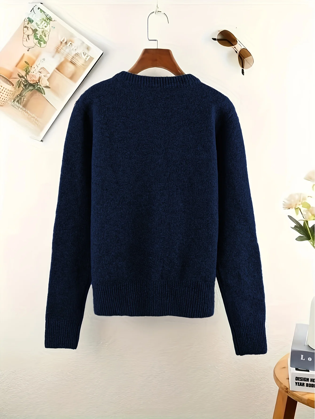 Women's Fashion Solid Cardigan Multicolor Buttons Front Knitted Sweater Elegant Daily Wear for Fall Winter