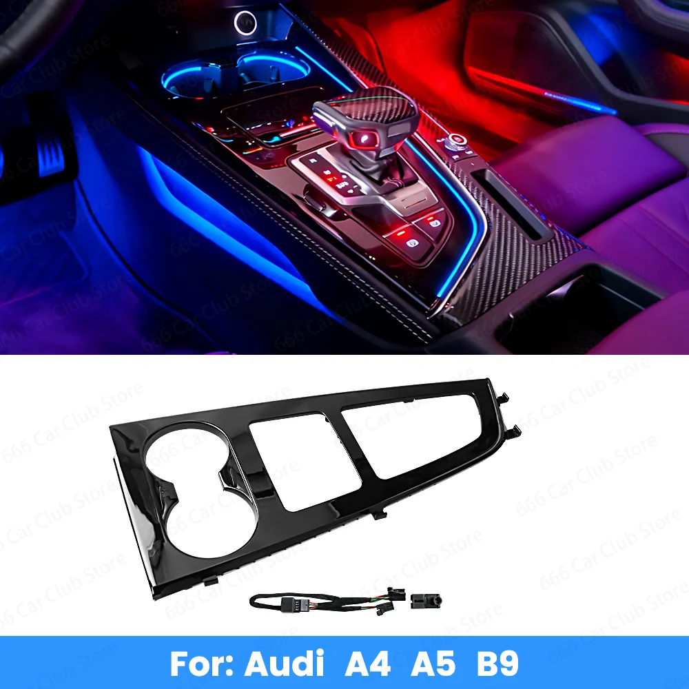 32 Colors Central Control Storage Box Ambient Light for Audi A4 A5 B9 2017-2023 Interior Lighting Upgrade Kit