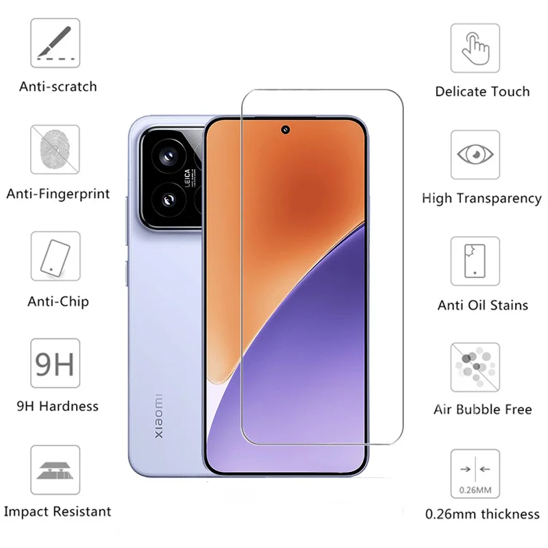 For Xiaomi 15 5G Glass Protective Transparent Screen Glass for Xiaomi 15 5G Camera Len Glass For Xiaomi 15 5G